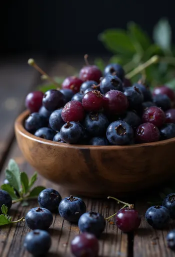Manaferra aronia të freskëta në gjendje natyrale, të prera dhe të plota
