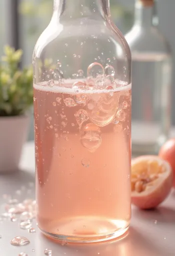 Uthull vere në tas qelqi, e rrethuar nga rrush i kuq dhe i bardhë, musht rrushi dhe nëna e uthullës në shishe