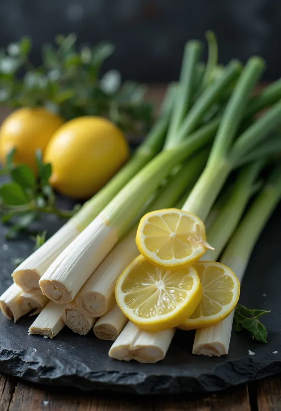 Kërcej të freskët limonbari në një pjatë të pastër