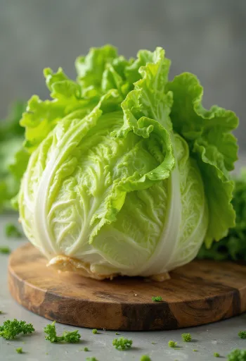 Sallatë kokë e freskët, gjethet e brendshme të dukshme