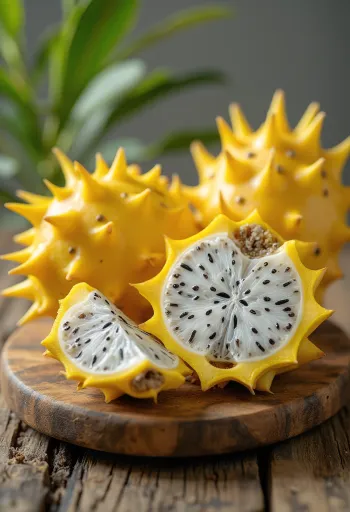 Fruti i Dragoit (Pitahaya) i verdhë, lëkurë e verdhë e ndezur dhe tul i bardhë