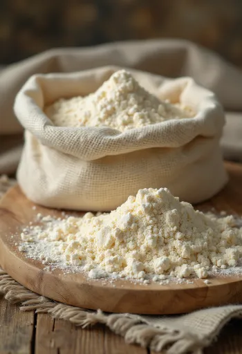 Miell plantaini në tas, me lugë, plantain të gjelbër dhe feta