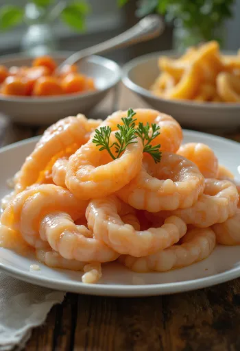 Mish i freskët molusqesh zemër në akull me limon dhe majdanoz