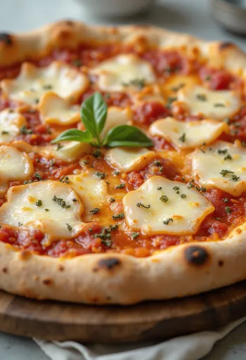 Pizza al Grana Padano me djathë dhe borzilok