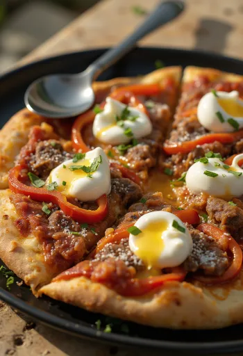 Pizza Iskender e servirur