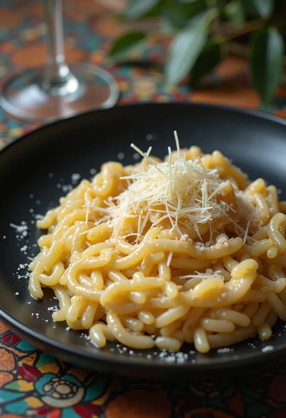 Rizoto italiane me teksturë kremoze, e zbukuruar me djathë dhe erëza
