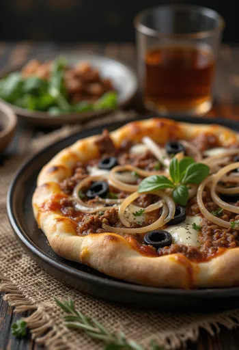 Pizza Libyenne e servirur