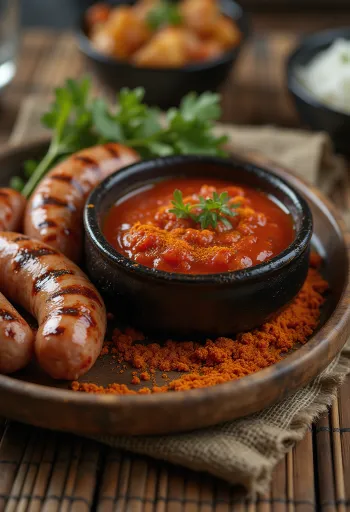 Salcë hudhru me paprika të tymosur e servirur