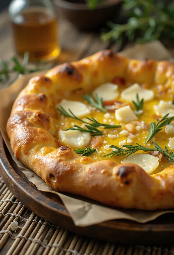 Pizza al Rosmarino me rozmarinë dhe parmixhan