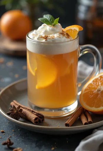 Cider punç i shërbyer në gotë