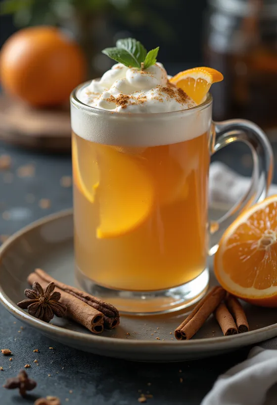 Cider punç i shërbyer në gotë