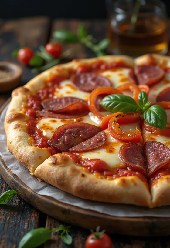 Pizza alla Campagnola me sallam dhe perime