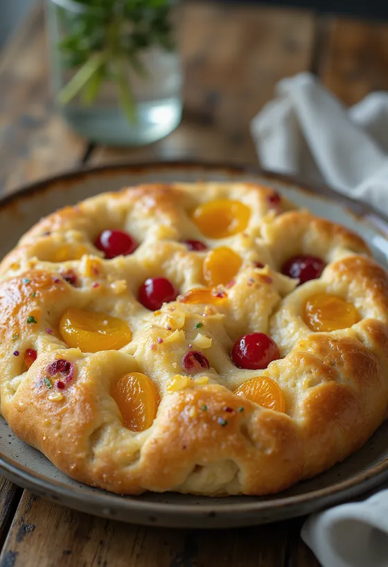 Fokaçe me fruta të sheqerosura