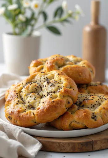 Fokaçe me fara çia dhe miell liri e servirur