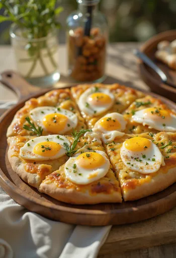 Pizza Sabich e servirur