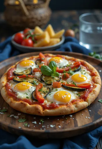 Pica alla Griglia Vegetale me perime të pjekura në skarë dhe mocarela