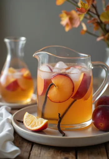 Cider me kumbulla dhe vanilje i shërbyer në gotë