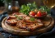 Qafë derri BBQ e shërbyer me garniturë të freskët