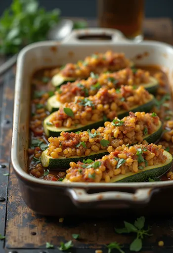 Kungulleshka të mbushura pikante vegane të shërbyera