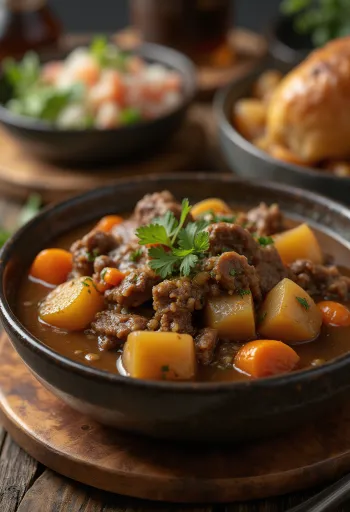 Estofado de carne e shërbyer