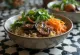 Tas Buddha vegan me kërpudha i shërbyer