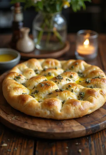 Focaccia Keto me miell bajamesh e servirur