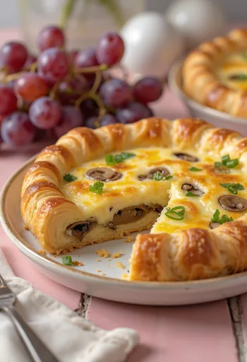 Kish me brumë kruasani i prerë në feta
