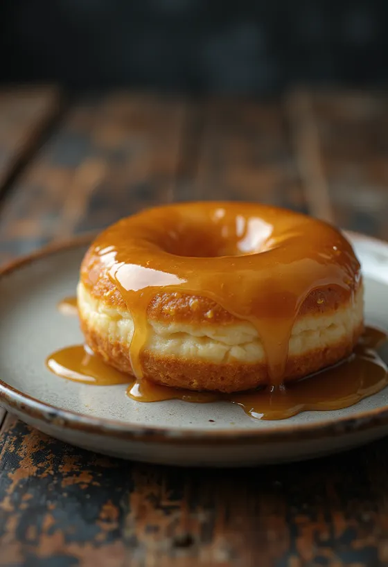 Petulla Maple Doughnut e servirur me krem shurupi panje