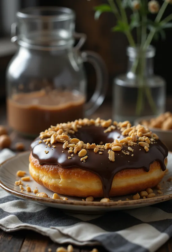 Buckeye Doughnut e servirur me glasë çokollate