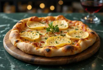 Pica Quattro Formaggi me çipsa parmixhani e servirur