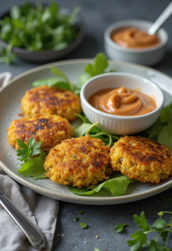 Qofte vegane me bulgur të shërbyera