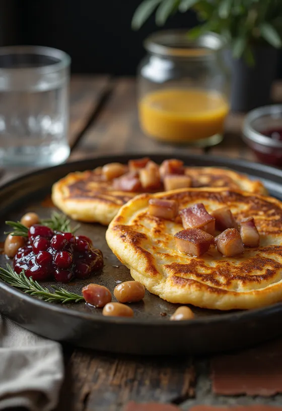 Fläskpannkaka e shërbyer