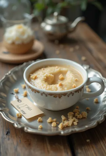 Panna cotta me çaj e servirur