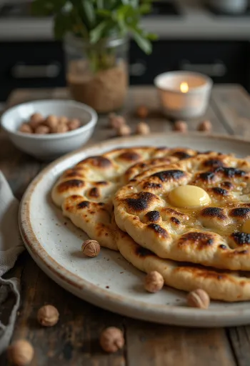Bukë naan me çokollatë dhe krem laithie