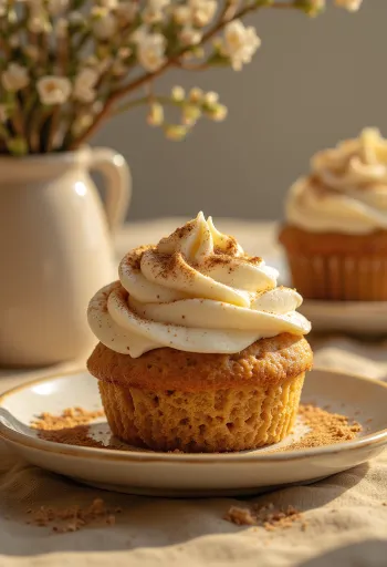 Cupcake mjaltine me krem djathi të zbukuruar