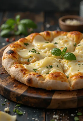 Pica ai Formaggi e shërbyer me djathëra të ndryshëm dhe borzilok të freskët