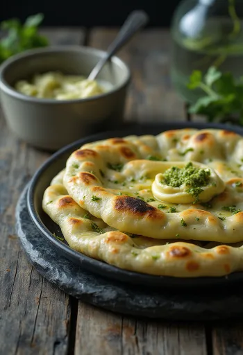 Bukë naan me wasabi e sapopjekur