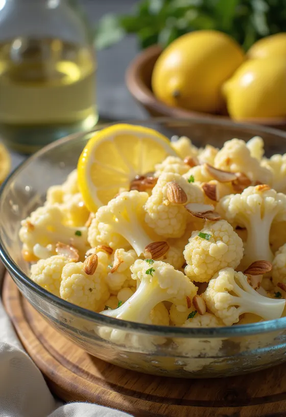 Sallatë lulelakre me limon në tas