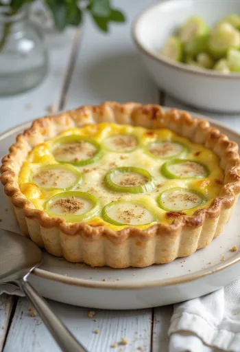 Kish me presh (Quiche au Poireau) e servirur