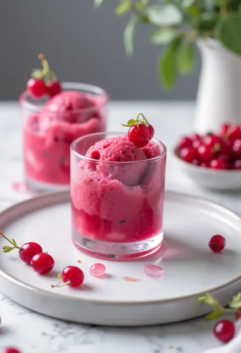 Sorbet ribize, ëmbëlsirë freskuese shtëpie