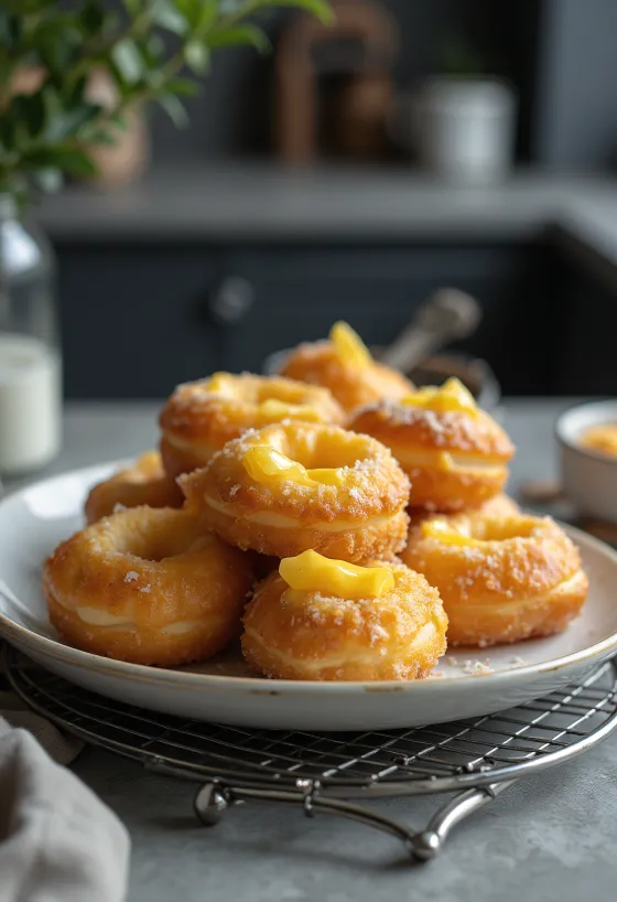 Cheese Doughnut e servirur me djathë të grirë
