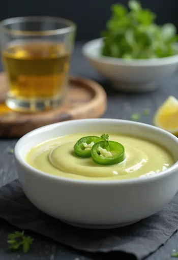 Salcë me tekila, limon dhe jalapeño e servirur