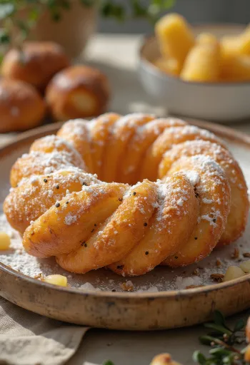 Doughnut me chislic i shërbyer i freskët