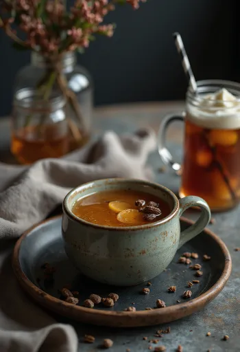 Cider me dëllinjë i shërbyer në gotë