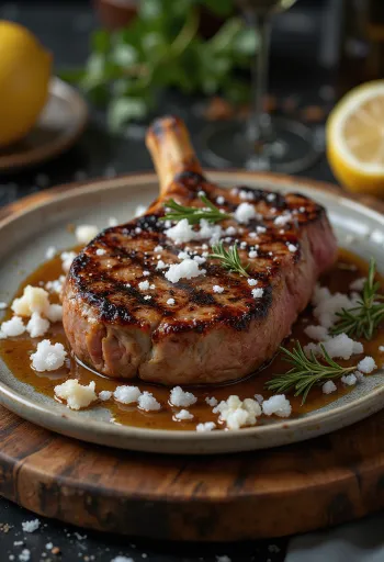 Bistecca alla Fiorentina e shërbyer me perime të zgarës
