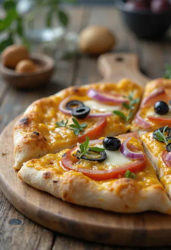 Picë e stilit peruan me pastë aji amarillo dhe erëza lokale