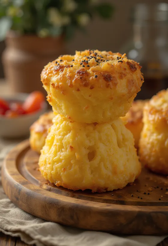 Puding Yorkshire me thërrime panko, krokant dhe i artë