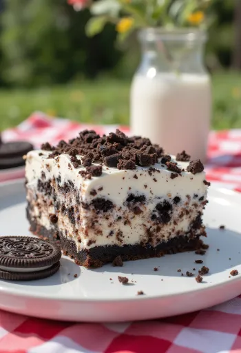 Tortë Oreo e servirur në pjatë