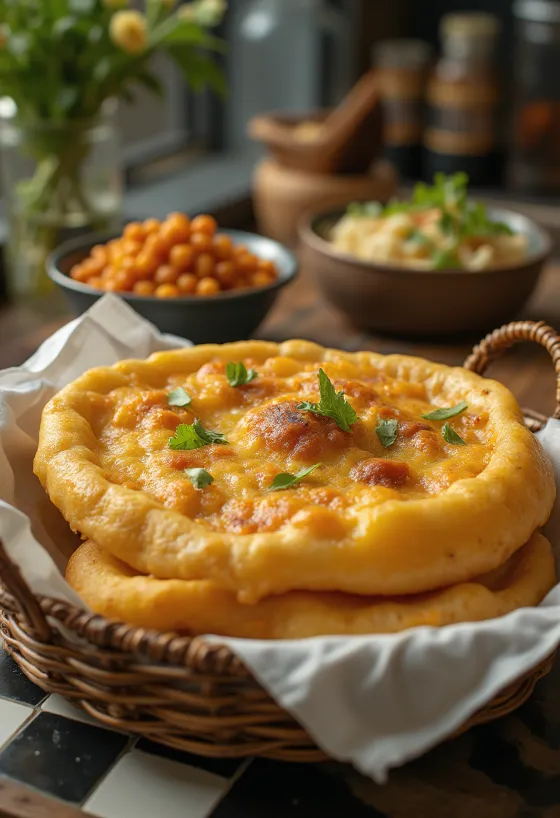 Bhatura indiane e skuqur