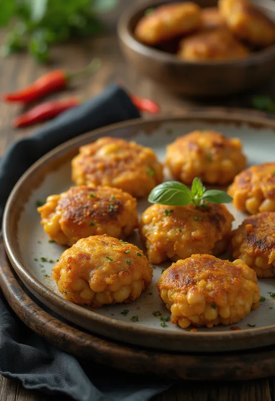 Friturë fasulesh Bara afrikano-perëndimore e shërbyer